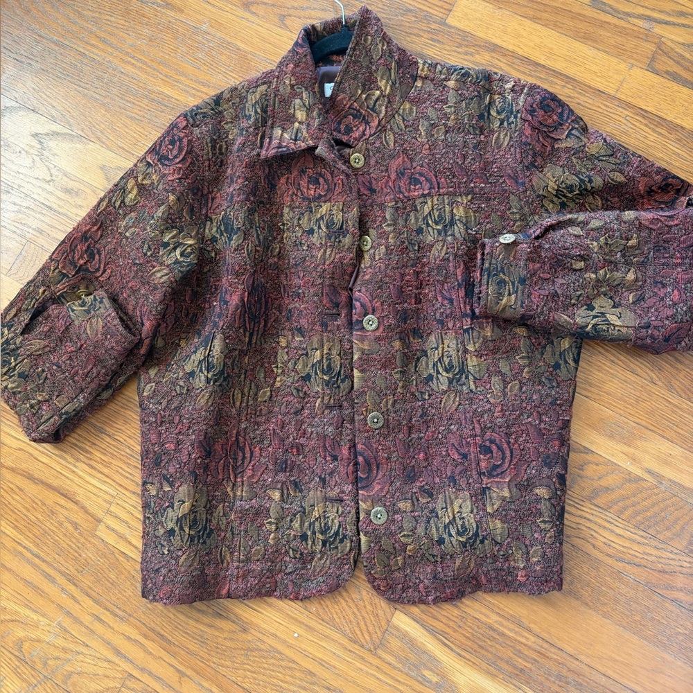 1980s Vintage Coldwater Creek Patterned Jacket